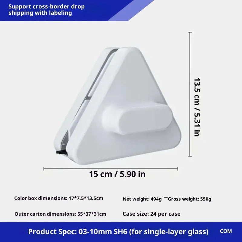 Magnetic Window Cleaner | Double-Sided Wiper Brush Squeegee | Household Cleaning Equipment