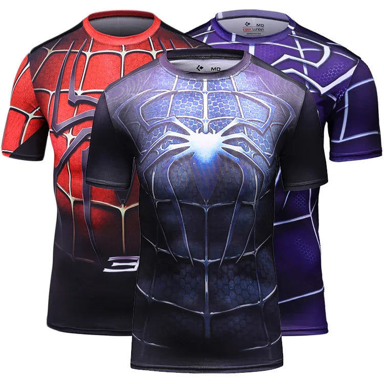 Fitness Custom Clothing Spiderman Short Sleeve T-Shirt