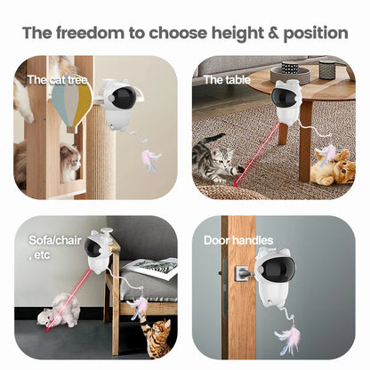 New 3 in 1 Automatic Luxury Plastic Cat Toys Interactive Smart LED Teaser Laser Toy for Indoor Cats & Kittens