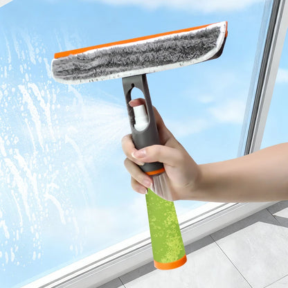 3-in-1 Window Squeegee Detachable Effortless Cleaning Microfiber Scraper Spray Window Cleaner with Spray Bottle