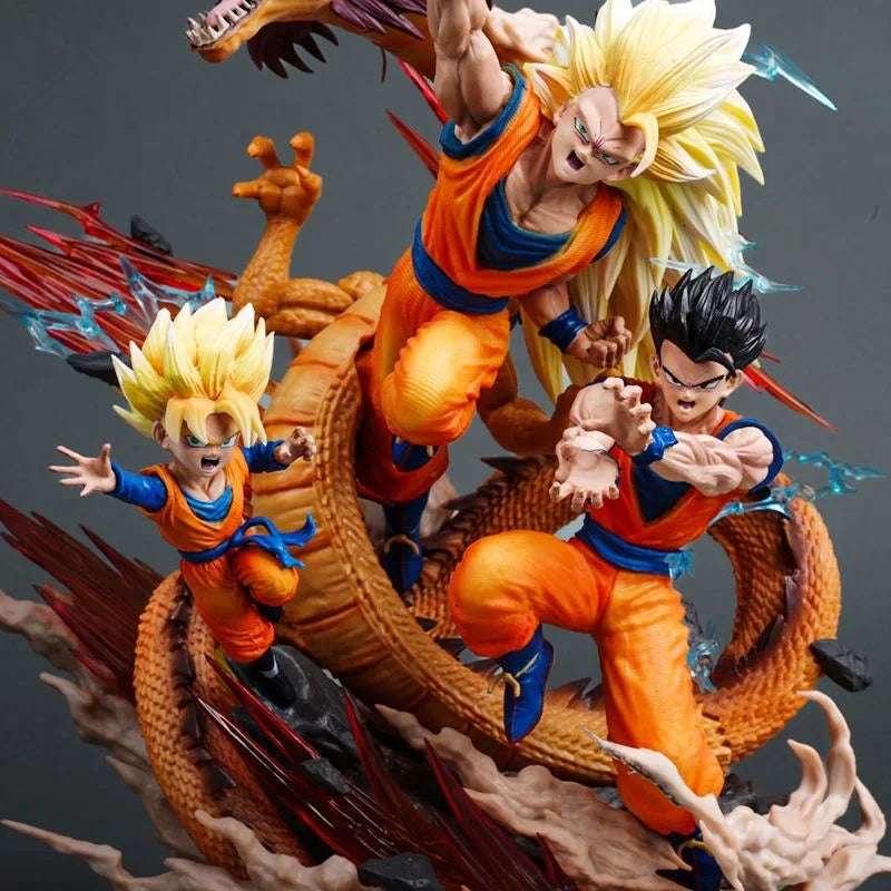 2026 New ZT Wholesale Dragoned Shaped Anime Dragoned Balls Z Super Saiyan PVC Action Figure Dolls Son Gohan Goten Goku Anime