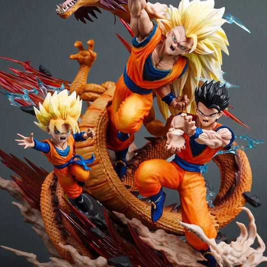 2026 New ZT Wholesale Dragoned Shaped Anime Dragoned Balls Z Super Saiyan PVC Action Figure Dolls Son Gohan Goten Goku Anime