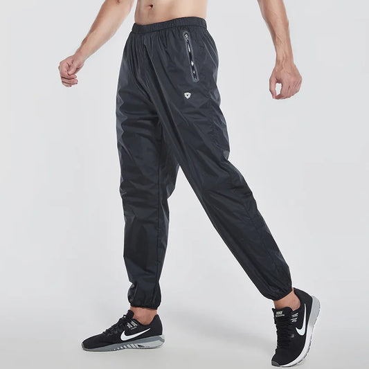 High Quality Men's Slimming High Waist Workout Pants PU Coated Hot Sweat Sauna for Fitness Sports Weight Loss Feature