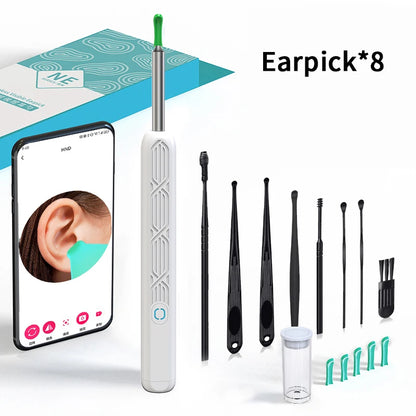 NE3-H Wireless Visual Ear Cleaner With Camera  Safe & Portable Earwax Removal Tool, HD Smart Otoscope for Gentle Cleaning