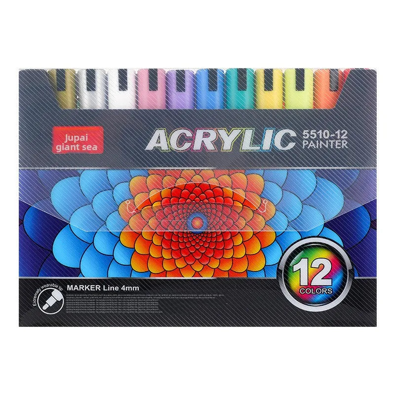 3mm Thick Acrylic Marker Pen Set for Ceramic Stone Wood for Graffiti Marking on Plastic Material for Drawing