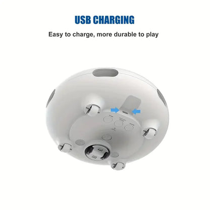 UFO Electric Automatic Interactive Plastic Cat Toy with Feather Teaser for Cats & Kittens-Intelligent Self-Operating