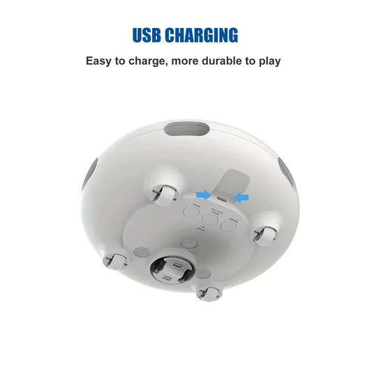 UFO Electric Automatic Interactive Plastic Cat Toy with Feather Teaser for Cats & Kittens-Intelligent Self-Operating