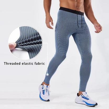 Men's Skinny Fit Breathable Warm-Up Pants for Basketball Football Jogging Clothes Muscle Protection for Adults for Spring Season