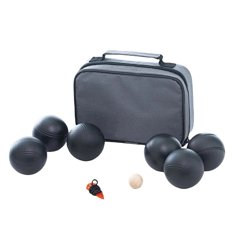 Boccia Black Steel Petanque Boules Ball Portable for All Seasons Outdoor Sports