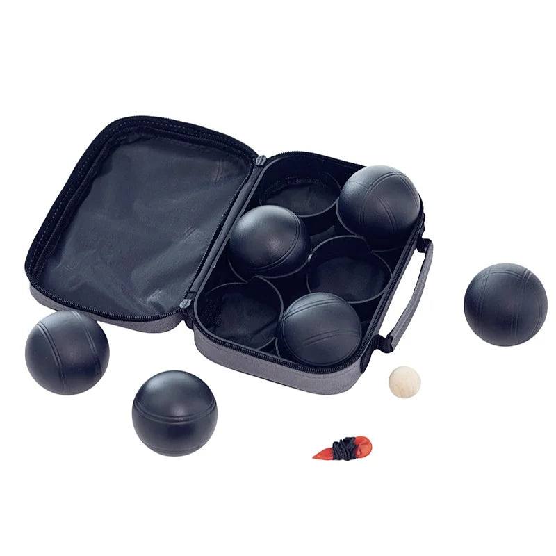 Boccia Black Steel Petanque Boules Ball Portable for All Seasons Outdoor Sports
