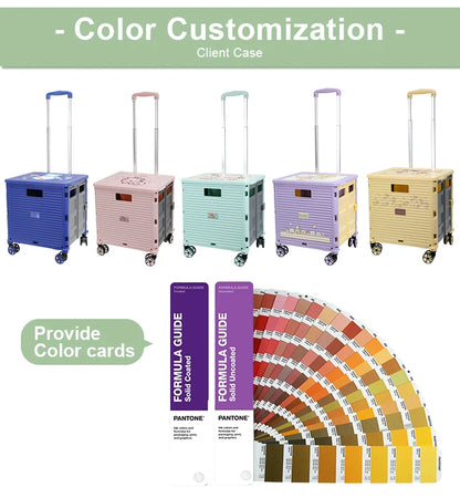 8 Wheel Solid Construction Compact Lightweight Utility Grocery Push Cart Moving Dolly Trolley Carts