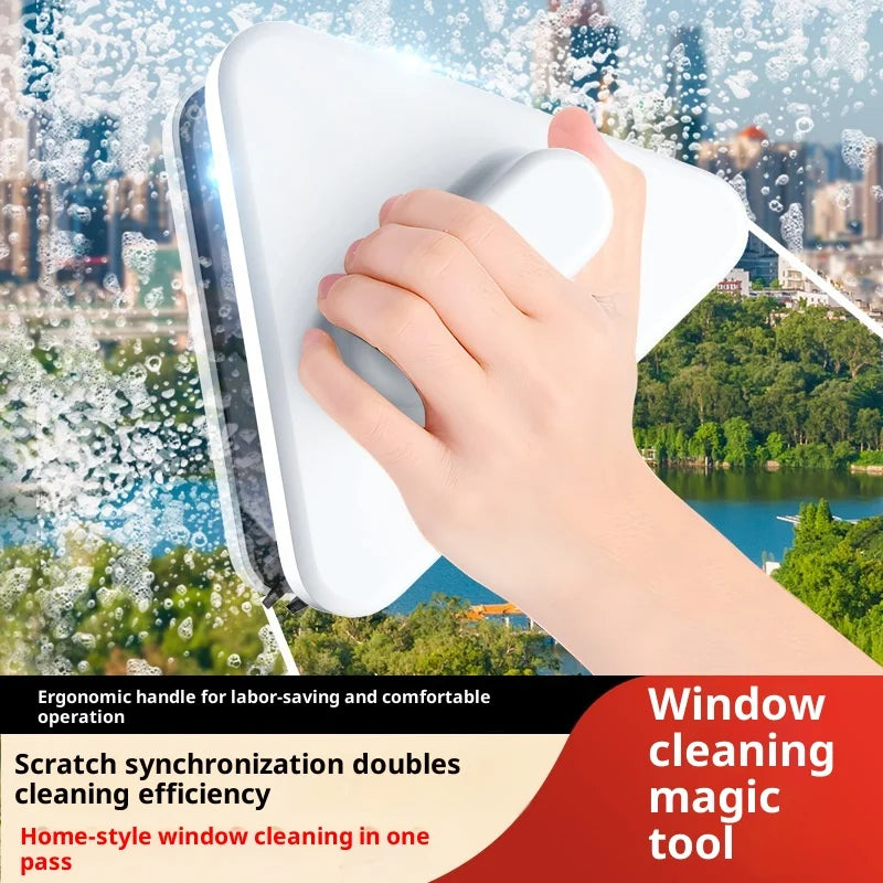 Magnetic Window Cleaner | Double-Sided Wiper Brush Squeegee | Household Cleaning Equipment