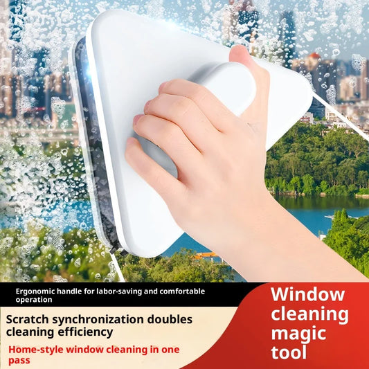 Magnetic Window Cleaner | Double-Sided Wiper Brush Squeegee | Household Cleaning Equipment