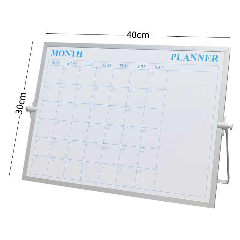 Double Sided Aluminum Framed Portable Desktop Whiteboard Kids Magnetic Dry Erase Foldable White Board