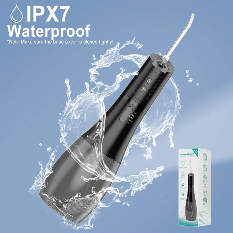 Teeth Cleaning With 5 Modes DIY 400ML Water Tank IPX7 Waterproof Portable Electric Cordless Oral Irrigator Dental Water Flosser