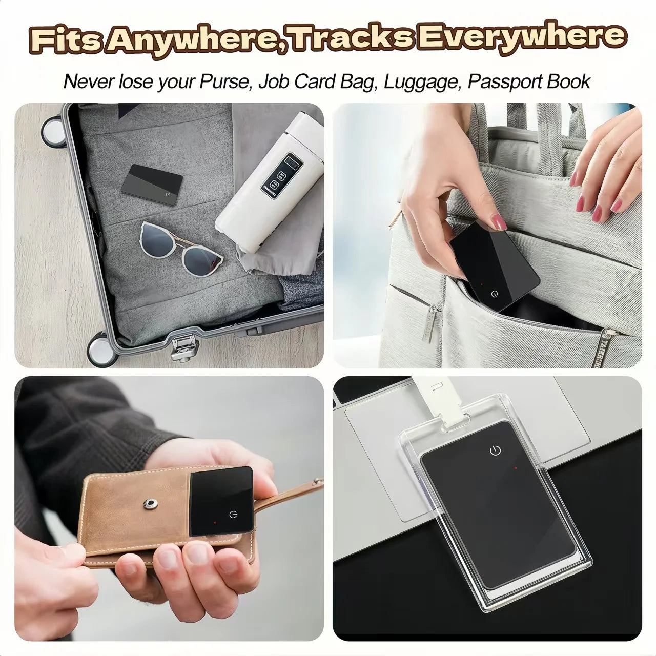 Smart Wallet Card Tracker 4G GPS Anti-Lost Device Wireless Charging MFI Certified