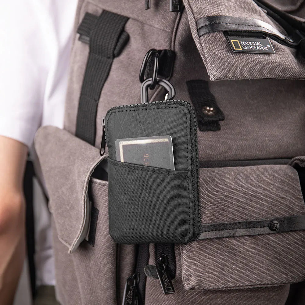 RFID Blocking Card Wallet Coin Pouch Zipper Card Holder Pouch Holds 12-20 Cards and Cash