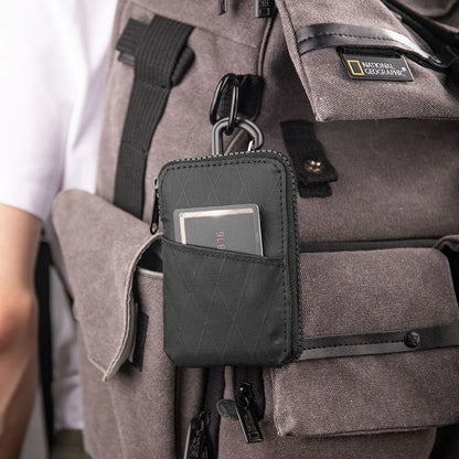 RFID Blocking Card Wallet Coin Pouch Zipper Card Holder Pouch Holds 12-20 Cards and Cash