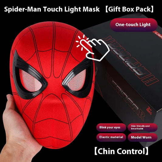 Moving Eyes Super Hero Mask Full Face Adjustment Eyes Size Hero Cosplay Mask for Kids/Adult,Spiderman Mask