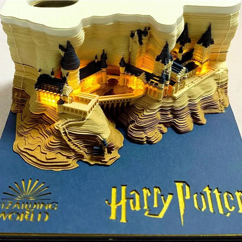 2026 Calendar for Harry Potter Castle Block Note Famous Movie Magic Memo Pad