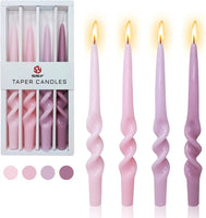 Spiral Taper Candles Smokeless Dinner Twisted Candlesticks Handmade for Wedding Home Decor Special Occasions &amp; Celebrations