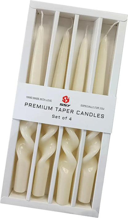 Spiral Taper Candles Smokeless Dinner Twisted Candlesticks Handmade for Wedding Home Decor Special Occasions &amp; Celebrations