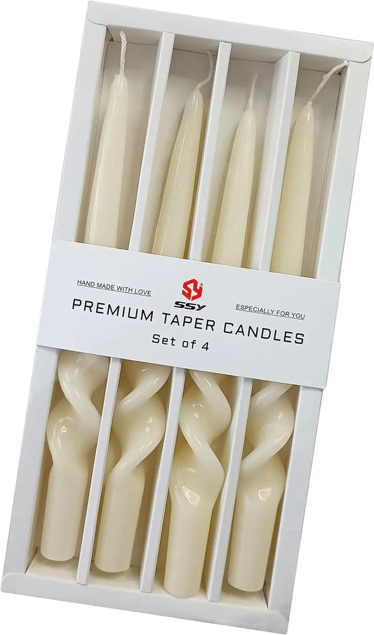 Spiral Taper Candles Smokeless Dinner Twisted Candlesticks Handmade  for Wedding Home Decor Special Occasions & Celebrations