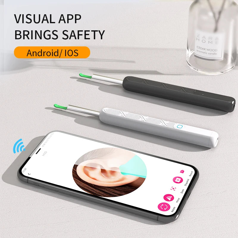 NE3-H Wireless Visual Ear Cleaner With Camera  Safe & Portable Earwax Removal Tool, HD Smart Otoscope for Gentle Cleaning