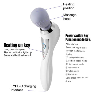 Rechargeable Mini Handheld Back Shoulder Massage Device Handheld Cordless Electric Mini Massager