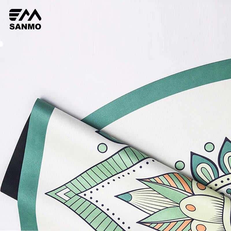 Custom Printed High Quality Eco Friendly Sports Home Fitness Yoga Folding Durable Green Meditation 55 Inch Rubber Yoga Mats