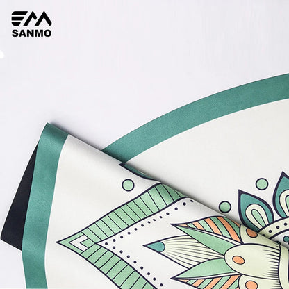 Custom Printed High Quality Eco Friendly Sports Home Fitness Yoga Folding Durable Green Meditation 55 Inch Rubber Yoga Mats