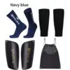 Adult Men/Women Set of Soccer Shin Guard Football Grip Socks and Soccer Sleeves Crew Sport Socks