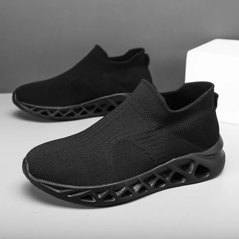 Unisex White Flywoven Sock Sneakers Size 36-48 Couple Casual Shoes for Men Fashion Trend Breathable Spring Summer Autumn Winter