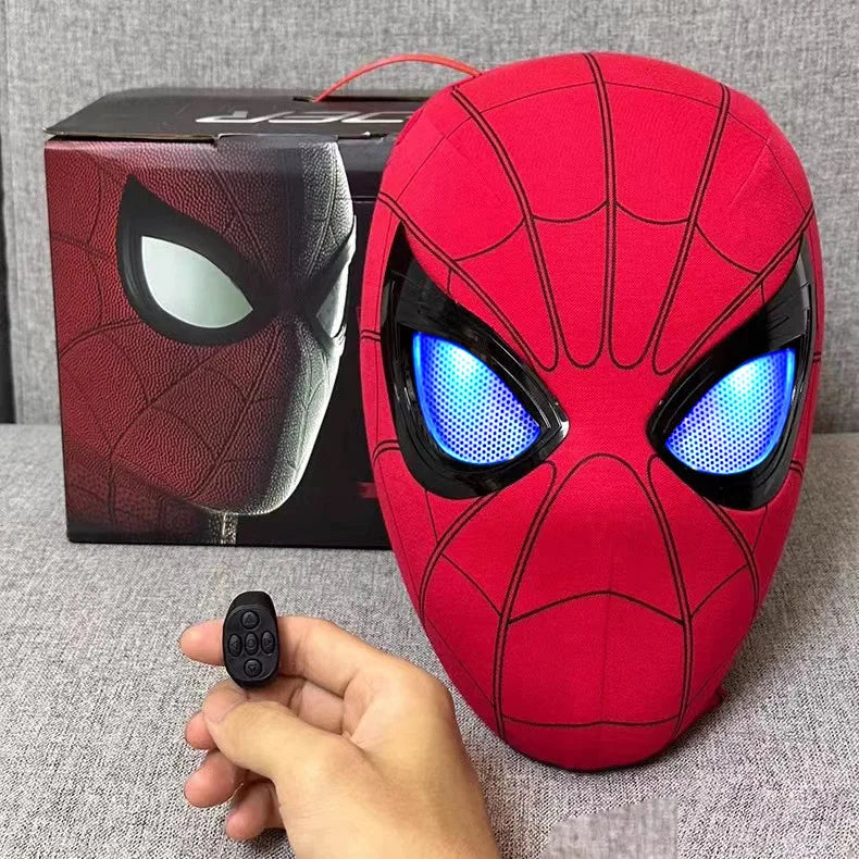 Moving Eyes Super Hero Mask Full Face Adjustment Eyes Size Hero Cosplay Mask for Kids/Adult,Spiderman Mask