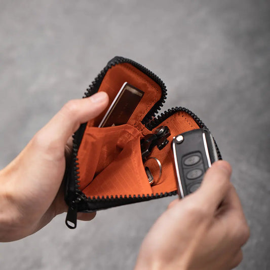 RFID Blocking Card Wallet Coin Pouch Zipper Card Holder Pouch Holds 12-20 Cards and Cash