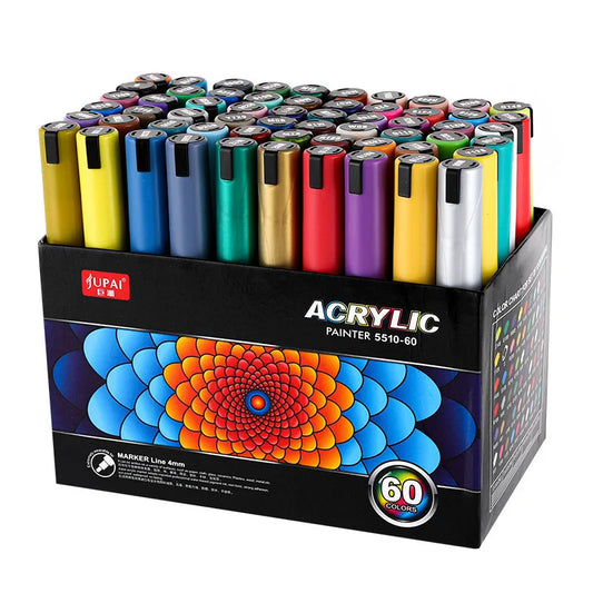 3mm Thick Acrylic Marker Pen Set for Ceramic Stone Wood for Graffiti Marking on Plastic Material for Drawing