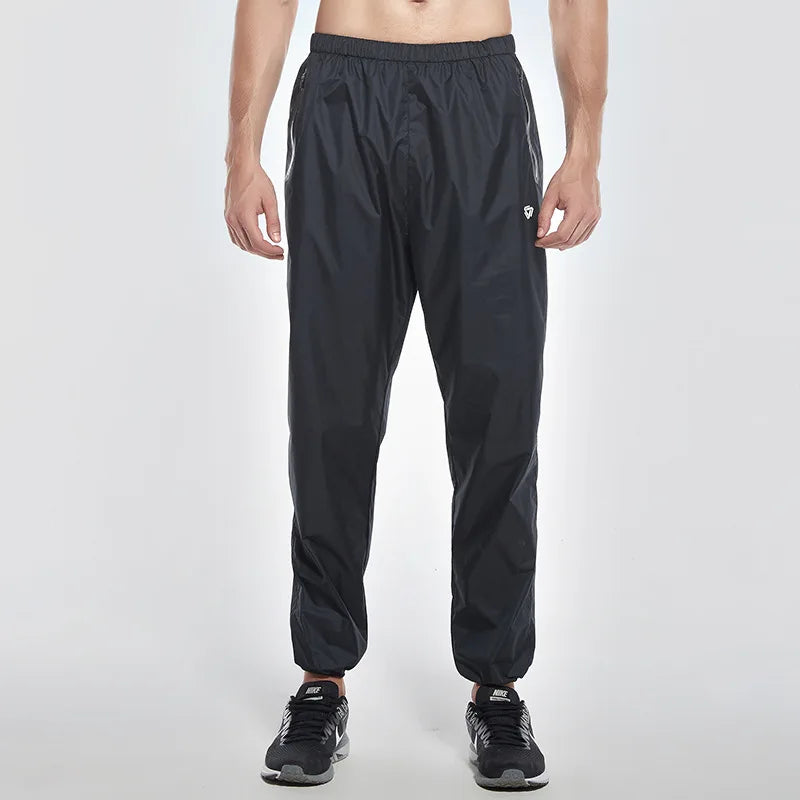 High Quality Men's Slimming High Waist Workout Pants PU Coated Hot Sweat Sauna for Fitness Sports Weight Loss Feature