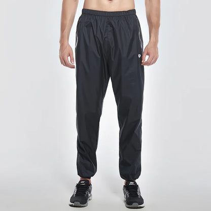 High Quality Men's Slimming High Waist Workout Pants PU Coated Hot Sweat Sauna for Fitness Sports Weight Loss Feature
