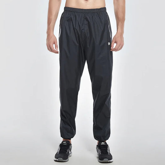 High Quality Men's Slimming High Waist Workout Pants PU Coated Hot Sweat Sauna for Fitness Sports Weight Loss Feature
