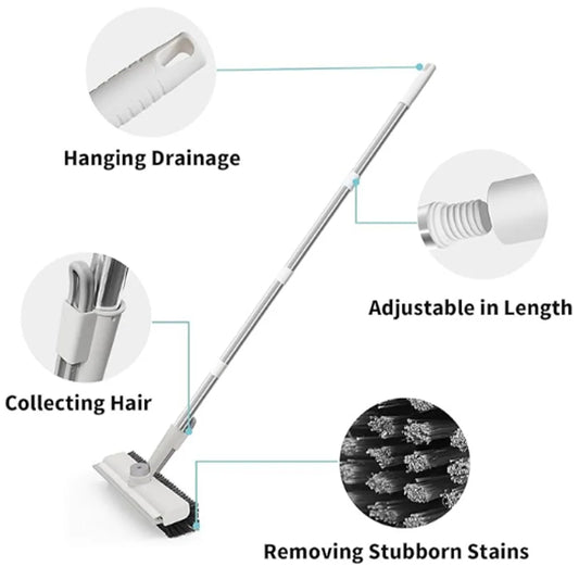 Hard Bristle Kitchen & Bathroom Cleaning Brushes Crevice Scraper for Window Glass Floor Bathtub Sink & Window Cleaning