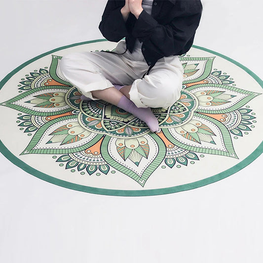 Custom Printed High Quality Eco Friendly Sports Home Fitness Yoga Folding Durable Green Meditation 55 Inch Rubber Yoga Mats