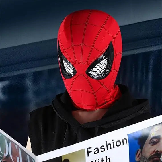 Moving Eyes Super Hero Mask Full Face Adjustment Eyes Size Hero Cosplay Mask for Kids/Adult,Spiderman Mask