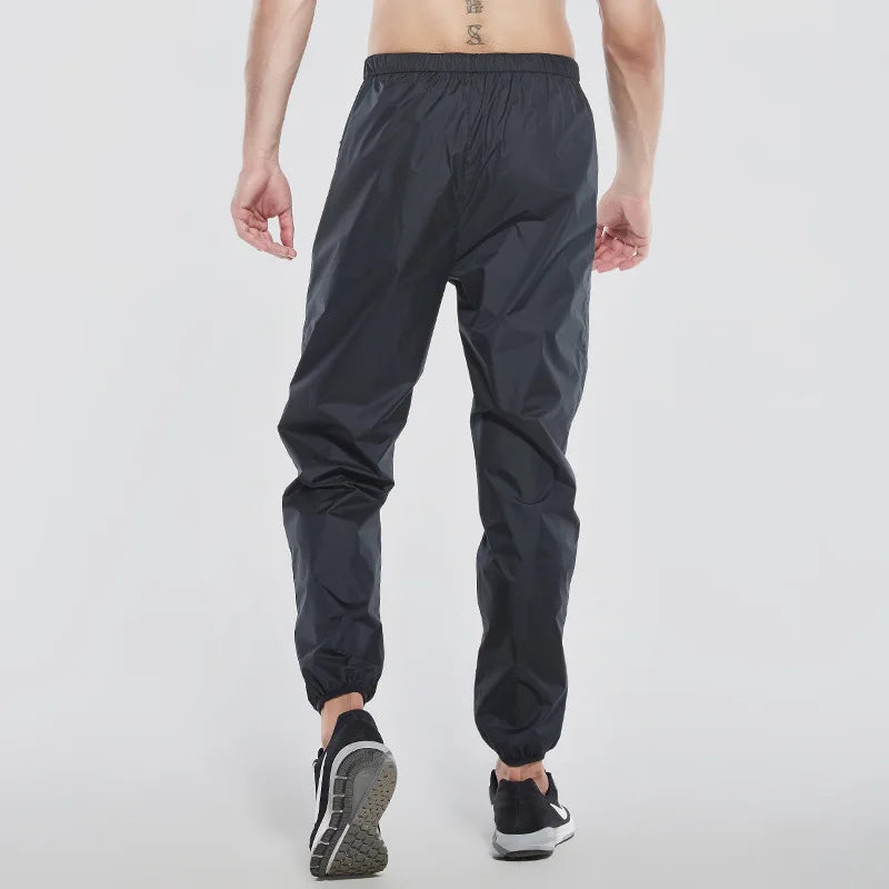 High Quality Men's Slimming High Waist Workout Pants PU Coated Hot Sweat Sauna for Fitness Sports Weight Loss Feature