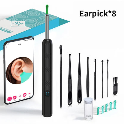 NE3-H Wireless Visual Ear Cleaner With Camera  Safe & Portable Earwax Removal Tool, HD Smart Otoscope for Gentle Cleaning