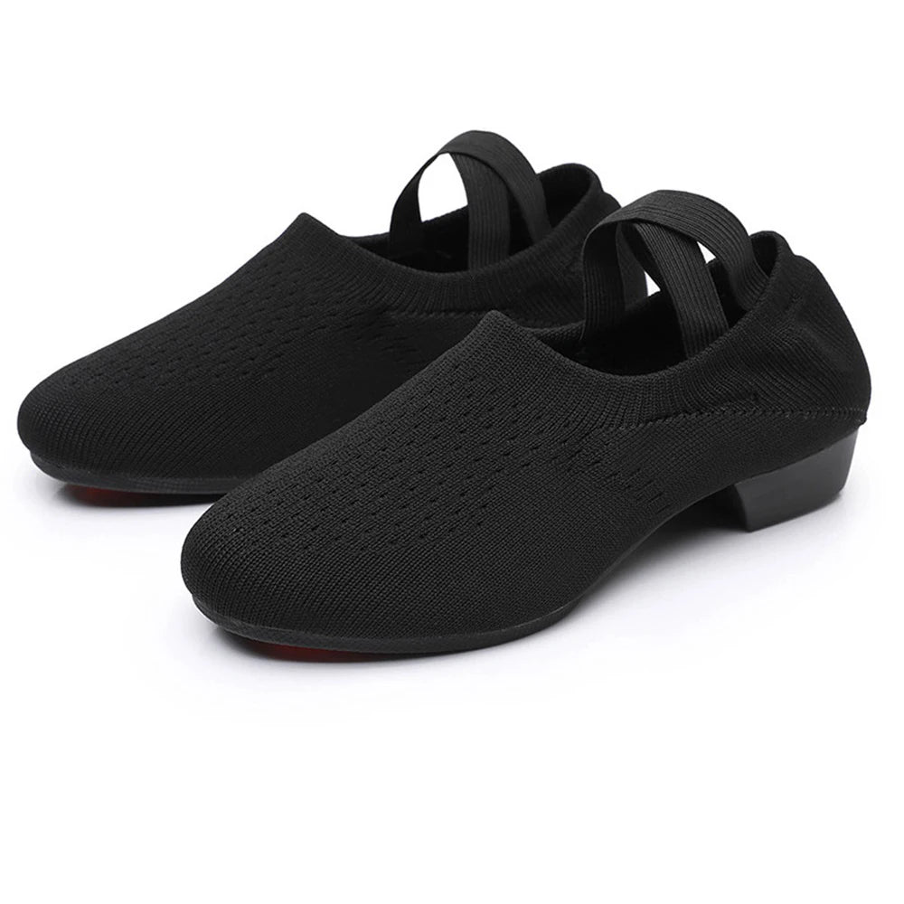 Women's Breathable Ballet Dance Shoes  Soft Soles Comfortable Cheerleading Dancing Shoes