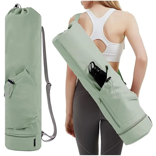 Portable Polyester Yoga Mat Bag Hiking Bag Sport Backpack Sports Shoulder Bag for Yoga Camping Traveling
