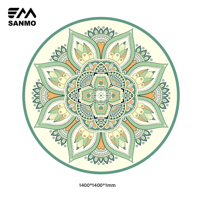 Custom Printed High Quality Eco Friendly Sports Home Fitness Yoga Folding Durable Green Meditation 55 Inch Rubber Yoga Mats