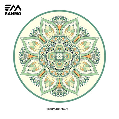 Custom Printed High Quality Eco Friendly Sports Home Fitness Yoga Folding Durable Green Meditation 55 Inch Rubber Yoga Mats