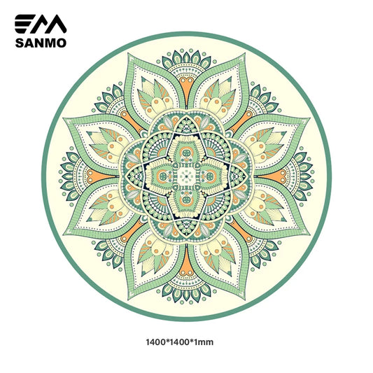 Custom Printed High Quality Eco Friendly Sports Home Fitness Yoga Folding Durable Green Meditation 55 Inch Rubber Yoga Mats