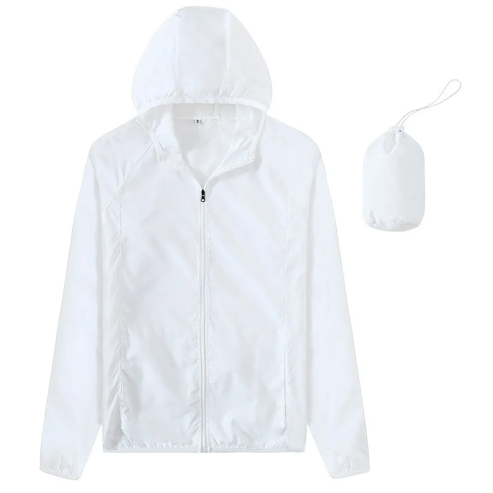 Spring Men/Women Unisex Lightweight Coat Quick Dry Sport Running Outdoor Hiking Rain Zip Waterproof Windbreaker Jacket With Hood